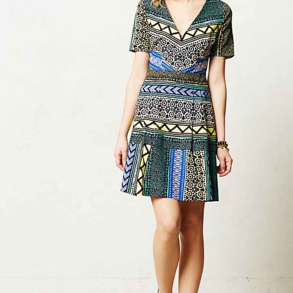 Funky Anthropologie dress with back zipper